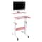 Mind Reader Portable Standing Adjustable Height Rolling Computer Desk